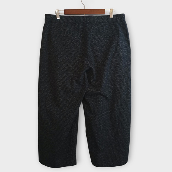 Eileen Fisher Pants Women Black Large Rainfall Wide Leg Crop Casual Minimalist - Picture 2 of 5